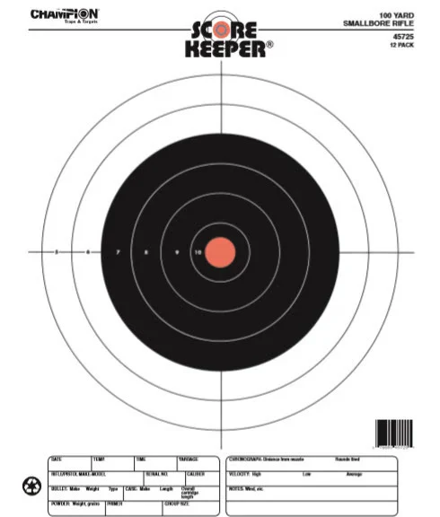 Score Keeper® Fluorescent Orange & Black Bull Targets