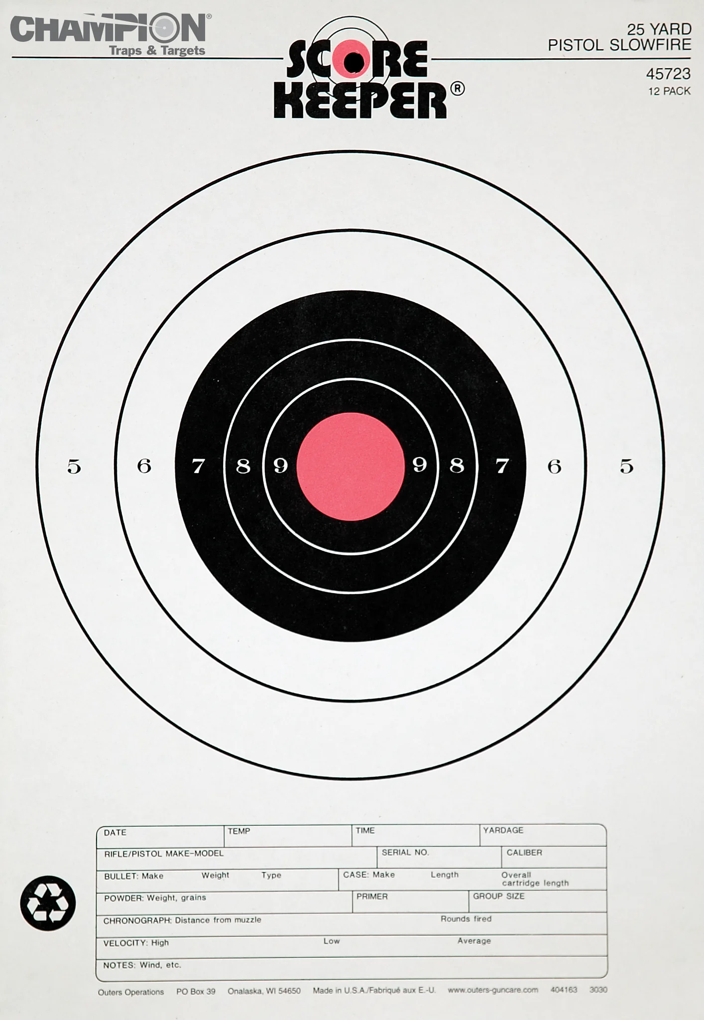 Score Keeper® Fluorescent Orange & Black Bull Targets - Image 4