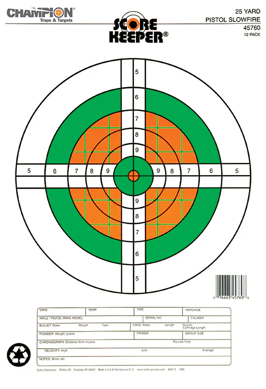 Score Keeper® Fluorescent Orange & Green Bull Targets - Image 3